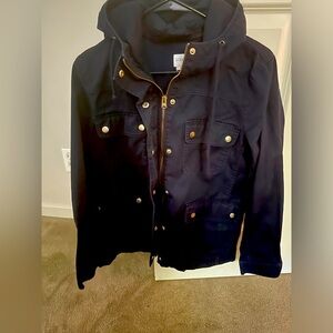 Medium J Crew Jacket Blue and Gold Accent